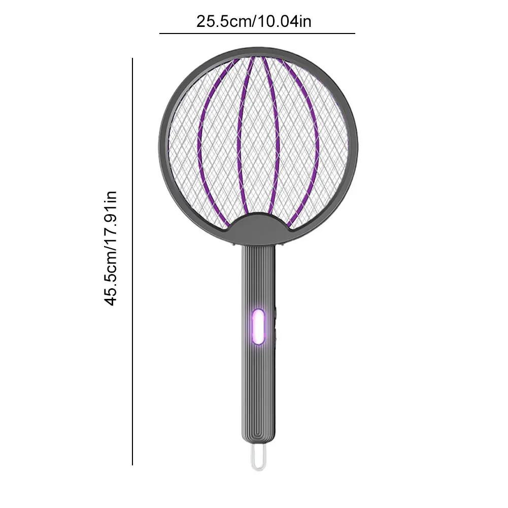 Foldable Bug Zapper Racket Rechargeable Mosquito Swatter Fly Killer and Mosquito Trap Lamp for Indoor and Outdoor