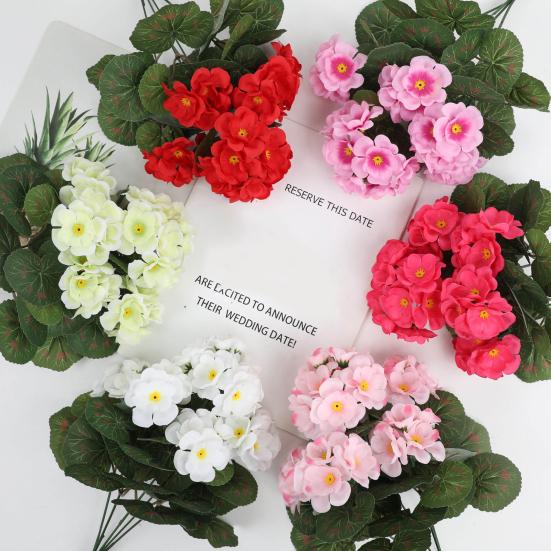 Имитация цветов бегонии Всепогодные Устойчивые к УФ-лучам Сделай сам Свадебный букет Реалистичный вид Искусственный цветок