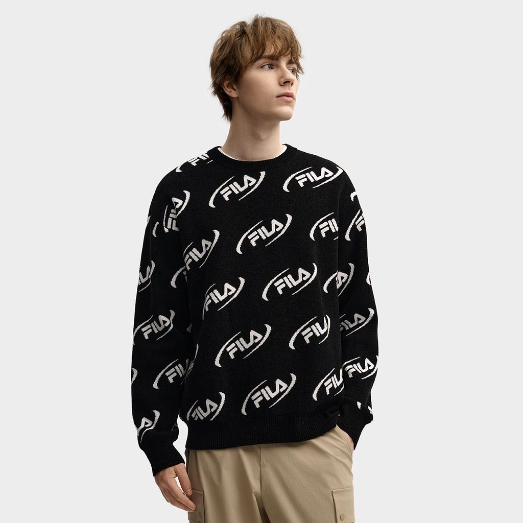 Fila ORIGINALE Свитеры Унисекс Глубокий черный Круглый вырез Умеренный Другое F51U549407FBK