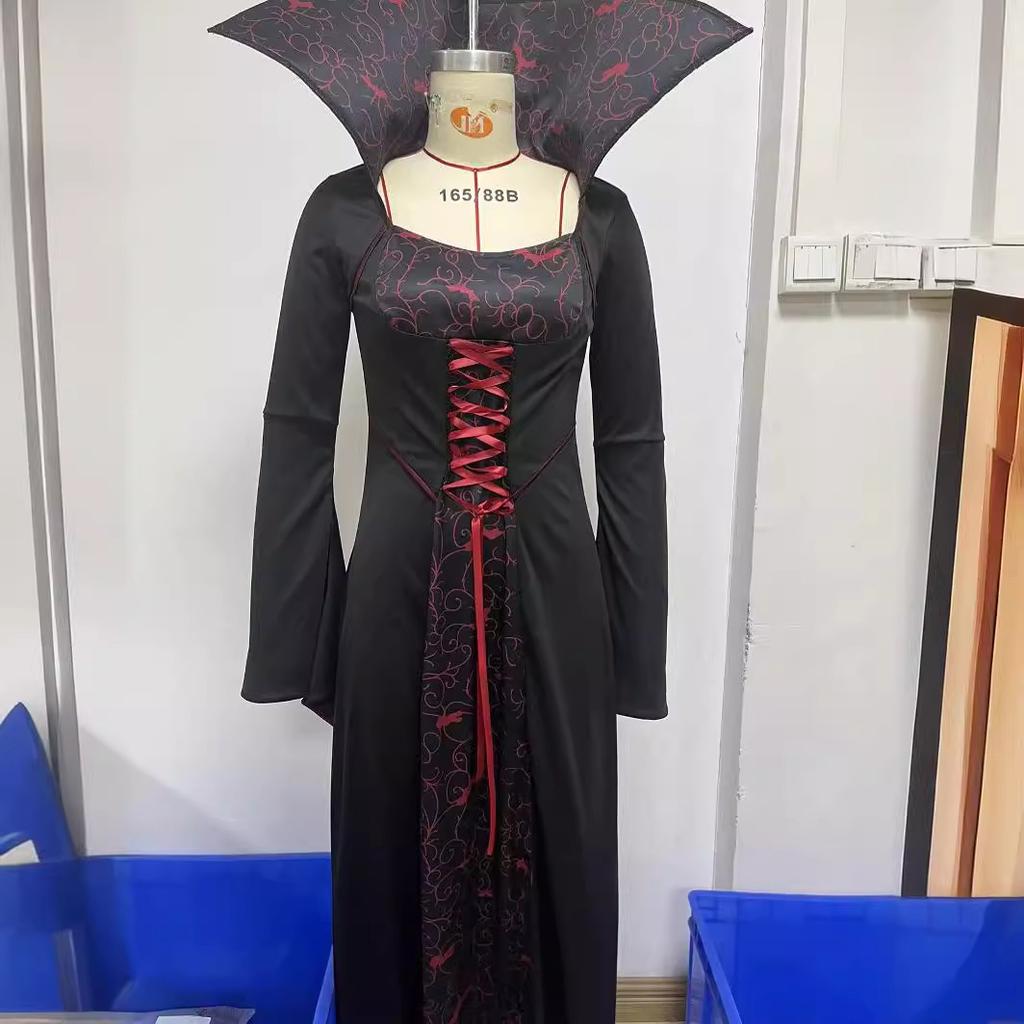 Королева зомби-демонов, костюм вампирши-ведьмы, платье, новый косплей костюм на Хэллоуин