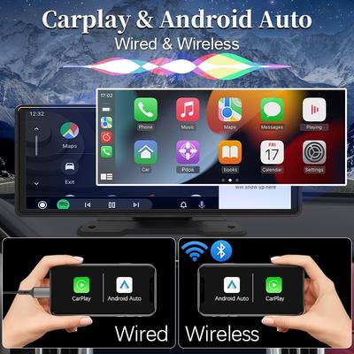 10.26” Мультимедийный видеоплеер Android Auto Сенсорный экран Автомобильная аудио- и видеосистема Портативный автомобильный плеер