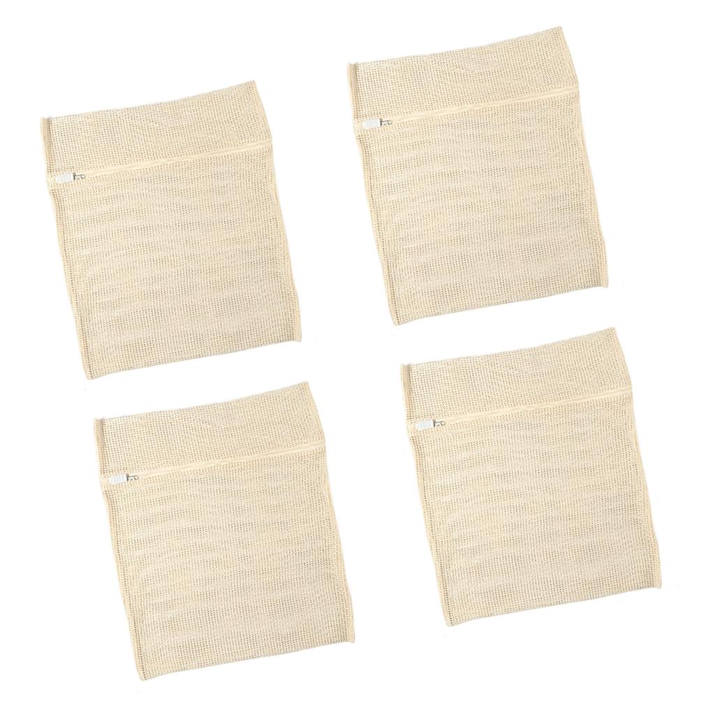 4PCS Thickened Cotton Garment Wash Bags Delicates Storage Solution Anti Deformation Washing Net with Sturdy Zippers