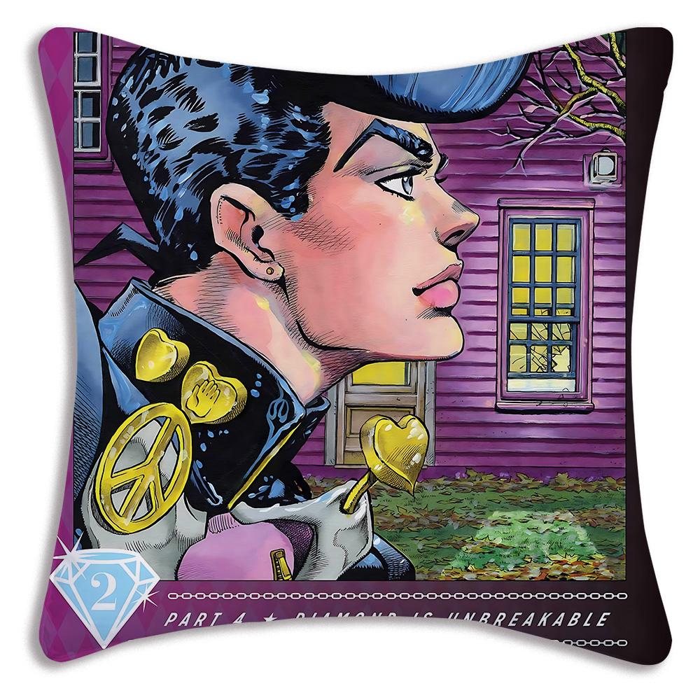 Милые наволочки JoJo's Bizarre A-Adventure Мультяшные Декоративные для Дивана Дома Двусторонняя Печать Короткий Плюш Милая Наволочка