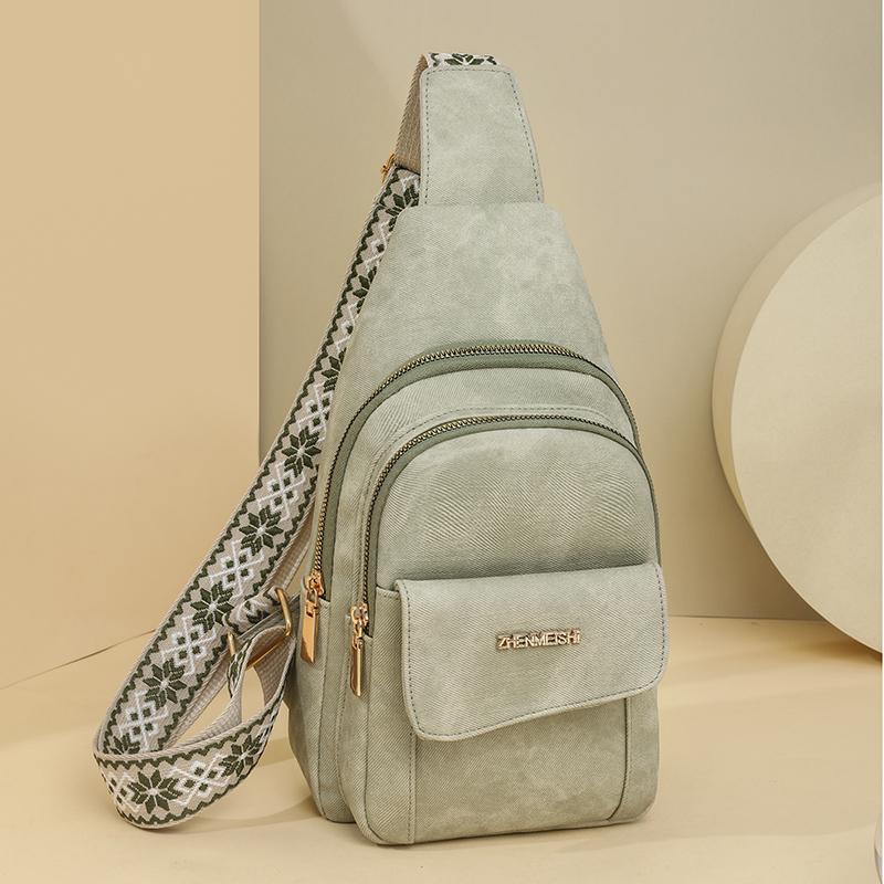 Soft Leather Chest Bag Women Crossbody Bag Single Shoulder Bag
