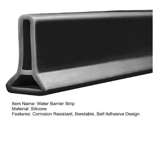 100/200 см складной порог для душа, водонепроницаемая самоклеящаяся силиконовая барьерная полоса для кухни, ванной, сухого и влажного разделения, сгибаемая