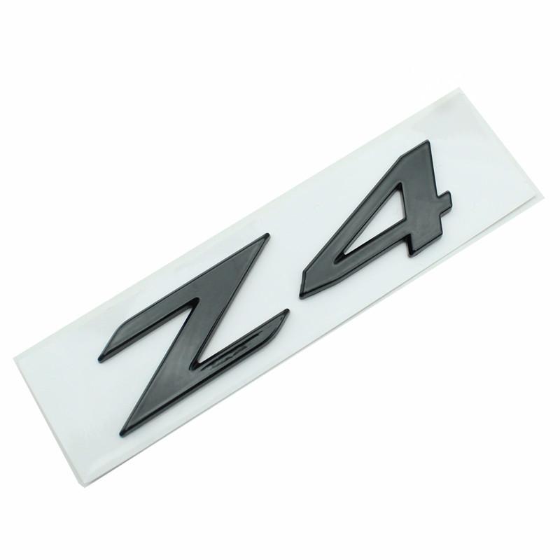 3d ABS Chrome Black Z4 Logo Letters Car Rear Trunk Emblem Badge Decal For Z4 E85 E89 Z4 Sticker Accessories
