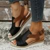 Fish Mouth Flat Bottom Wedge Heel Sandals Women's Summer New Casual Buckle Belt Outer Wear Women's Sandals