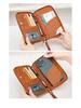 Multifunctional RFID Passport Holder & Travel Wallet with Ticket Storage and Zipper