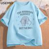 The Horrors Persist But So Do I Tshirts Funny Mental Health Meme T Shirt Unisex Cottonshort Sleevetee Shirt Womans Clothing