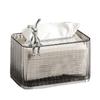 Tissue Box Holder Large Opening Auto Lifting Spring Home Tissue Dispenser for Bathroom Vanity