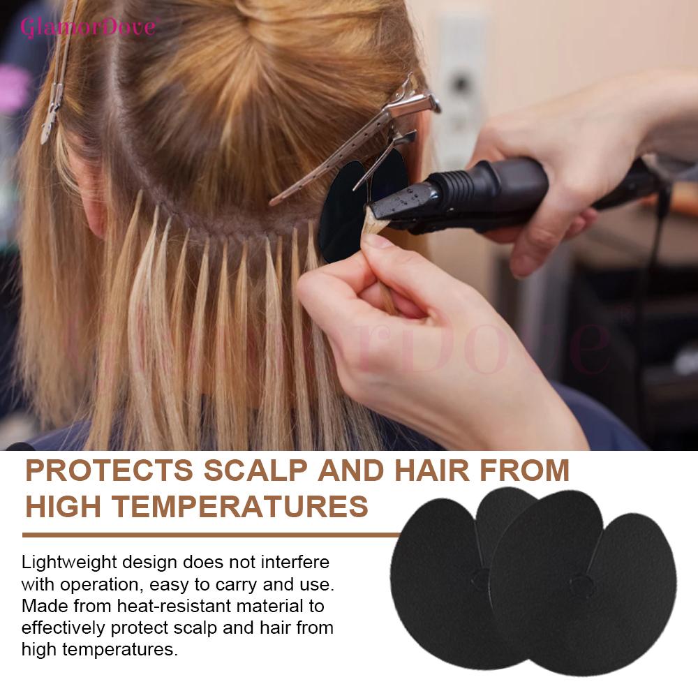 GlamorDove Professional K-Tip Hair Extension Tool Kit with Clips, Tail Comb, Keratin Bond Cutter, Heat Shields & Velcro