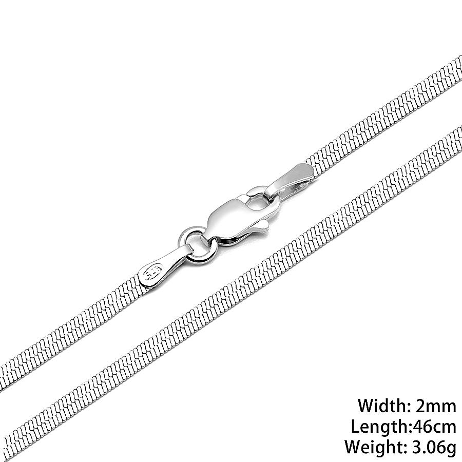 2mm 2.6mm 3mm Flat Snake Chain Minimalist Layers Choker 925 Herringbone Necklace Sterling Silver Fine Jewelry