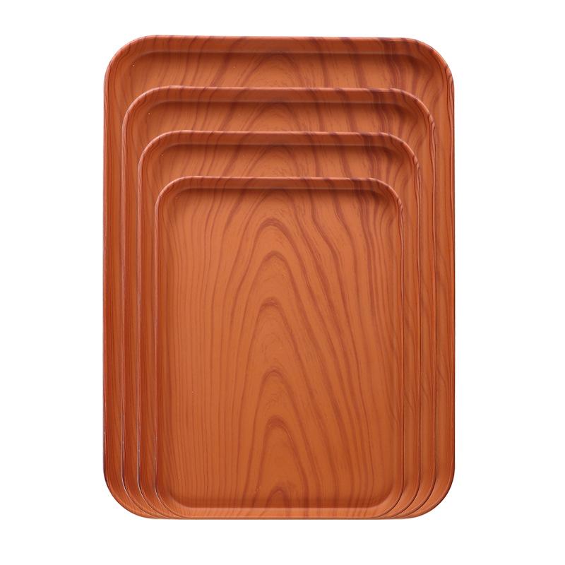 Прямоугольный поднос из пшеничной соломы для дома, гостиницы или ресторана - Идеально подходит для чая, закусок и десертов