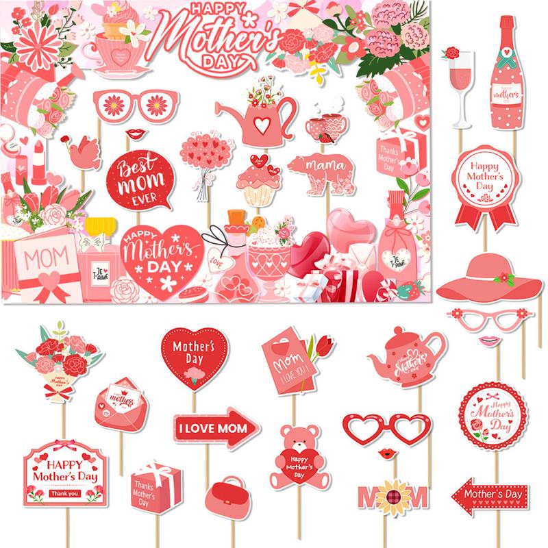 31 шт. Набор реквизита для фотобудки на День матери, смешные, разноцветные, креативные, «Самая лучшая мама на свете», знаки для селфи, для семейного сбора