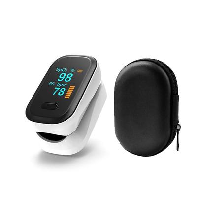 Пульсоксиметр на палец с кейсом для хранения (на батарейках)
