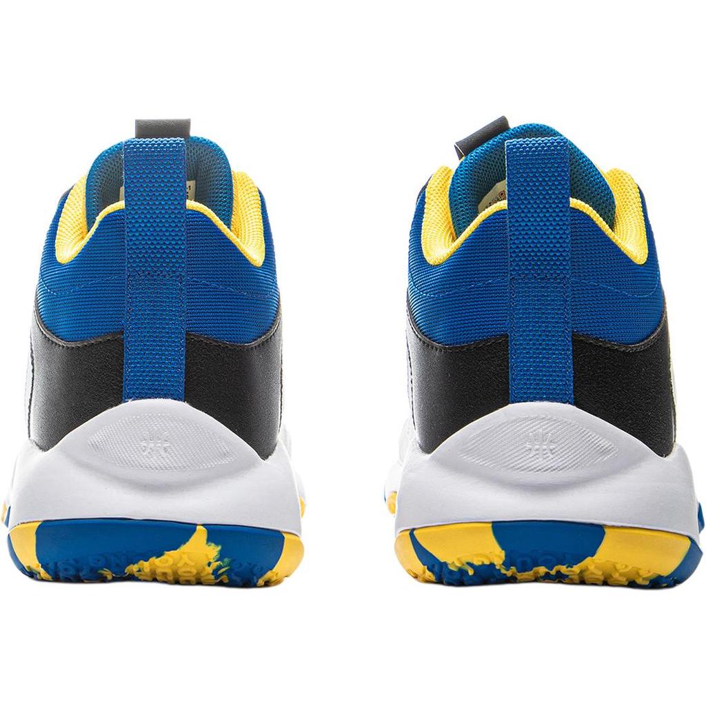 Li Ning Kids Basketball Synthetic Leather Fabric Fashion Sports Comfortable Shock Absorption Rebound Low Top Basketball Shoes Kids Sneaker YKBU130-1