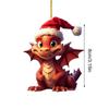 2D Acrylic Dragon Pendant Flying Dragon Xmas Dragon Keychain  Car Pendants