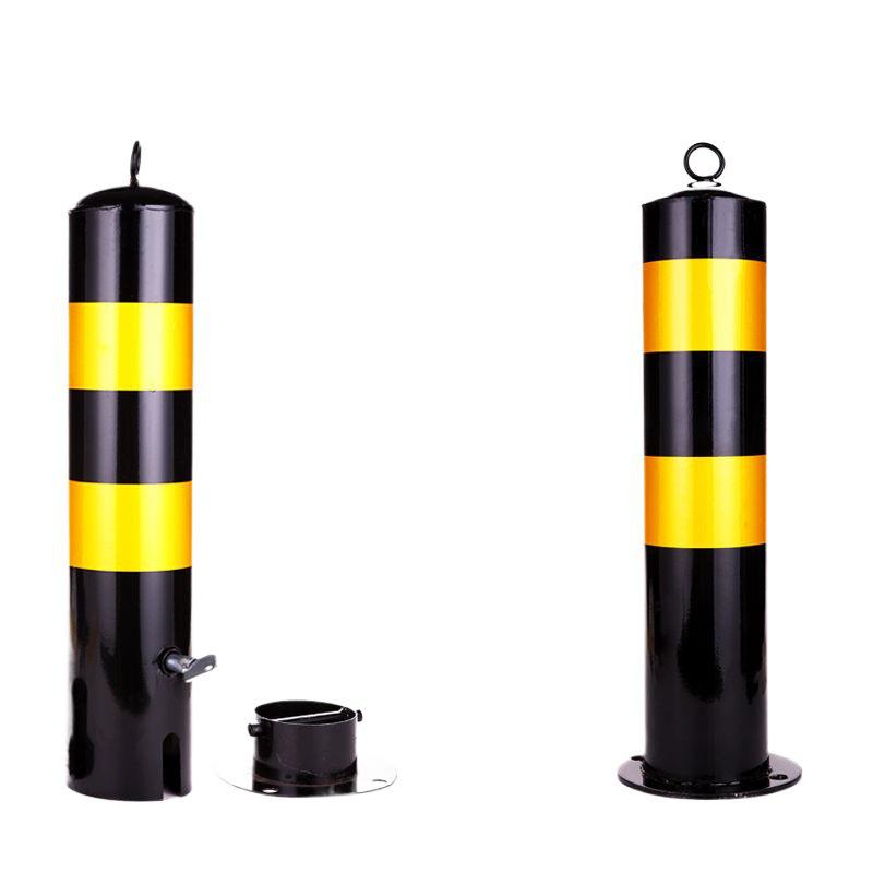 Reflective Steel Anti-Collision Post: Removable Ground Pile for Road Block Isolation and Parking Safety
