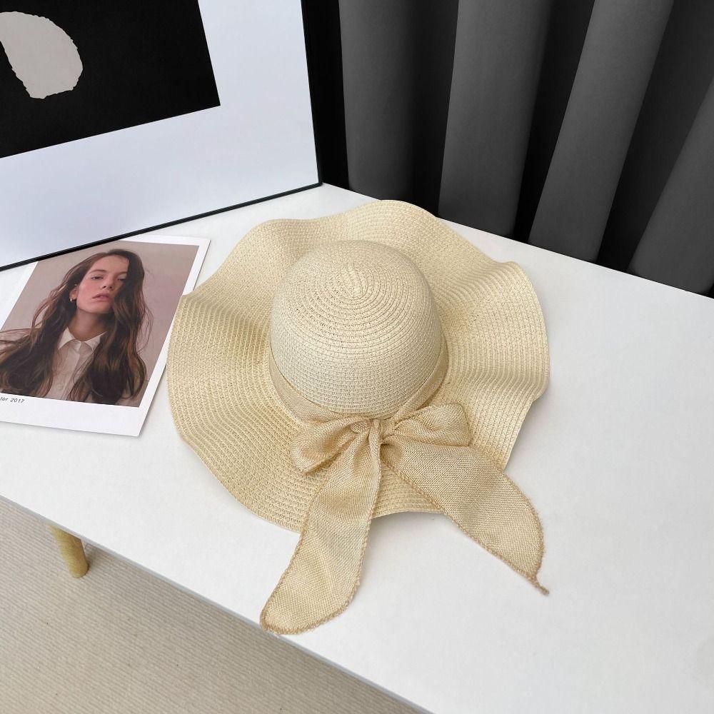 Складная пляжная шляпа с широкими полями, кепка-козырек от солнца, модная дорожная соломенная шляпа