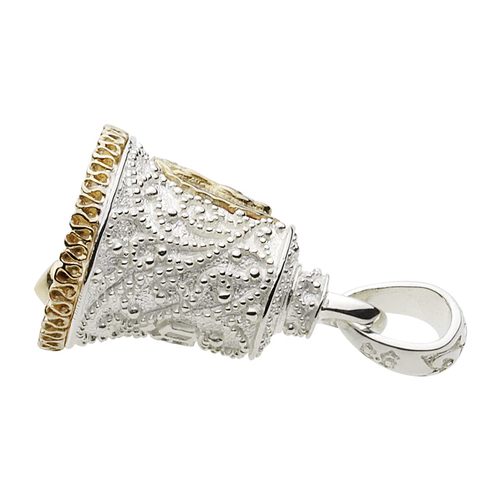 Подвеска-колокольчик с медальоном Девы Марии fp0519 [Figmart] [Серебряный аксессуар]