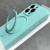 Роскошный Чехол из Жидкого Силикона Для iPhone 16 15 14 13 12 Pro Max Plus 11 Для Magsafe Зарядки Магнитный Держатель Кольцо Подставка Чехол