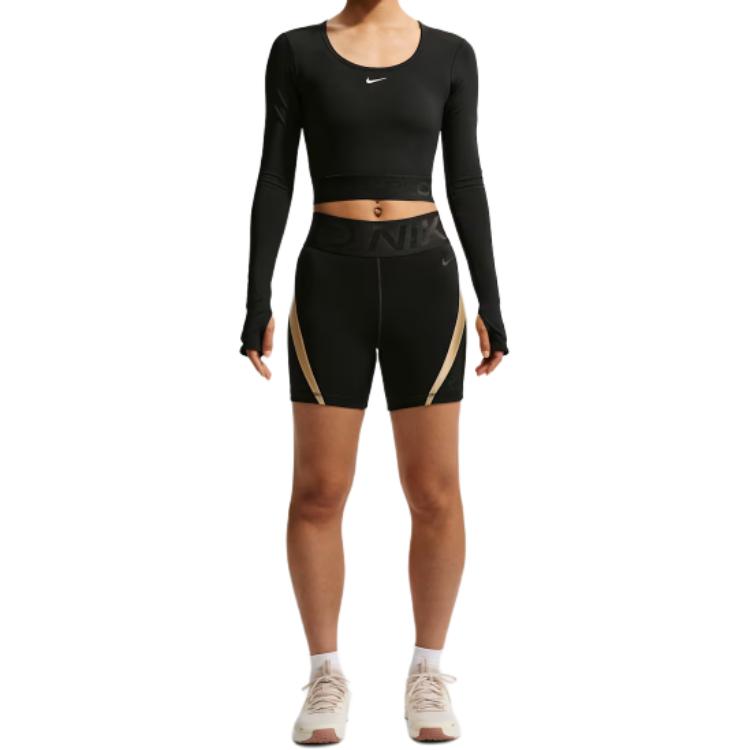 Nike Pro Sculpt Быстросохнущие Спортивные Шорты с Высокой Талией и Логотипом Женские шорты IM9962-011