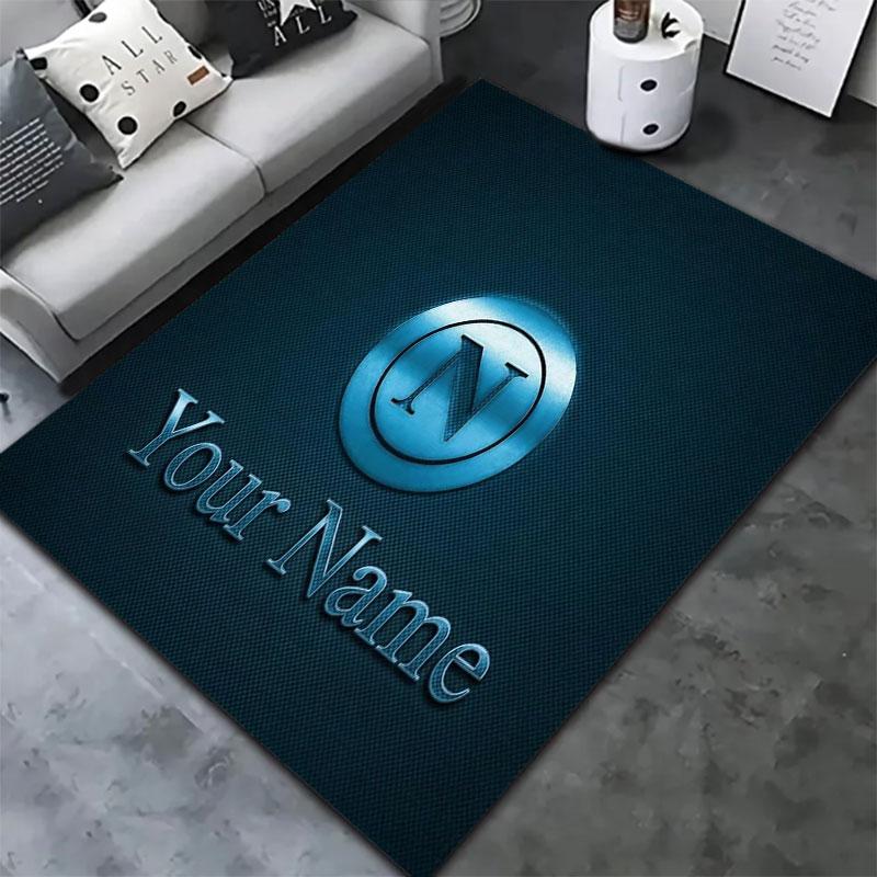 SSC Napoli Custom Name Carpet Rug for Living Room Bedroom Home Sofa Decoration,Kids play Non-slip Floor Mat
