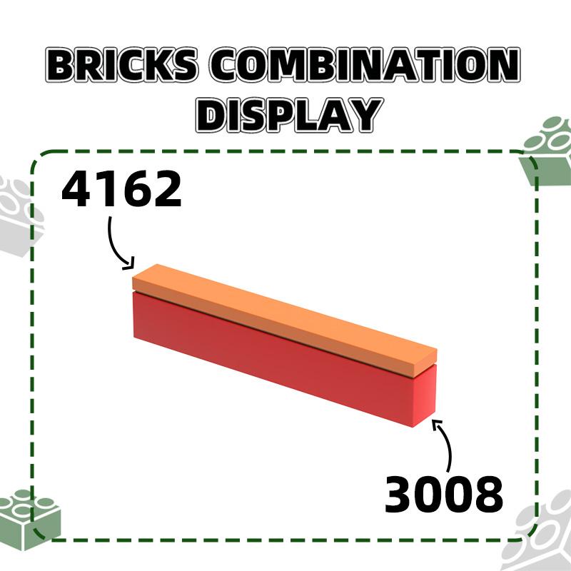 Нетоксичный 33 шт./лот 3008 1x8 Строительный блок с высоким отверстием Moc Базовые классические детали Кирпичные аксессуары Совместимы с DIY Детские игрушки Подарочная коробка