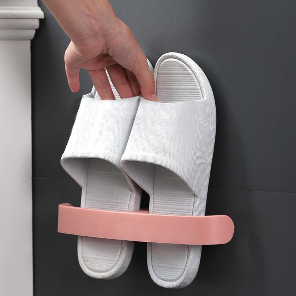 Держатель для тапочек, органайзер, свободная перфорация, стильная, экономящая место, настенная полка для обуви для ванной комнаты