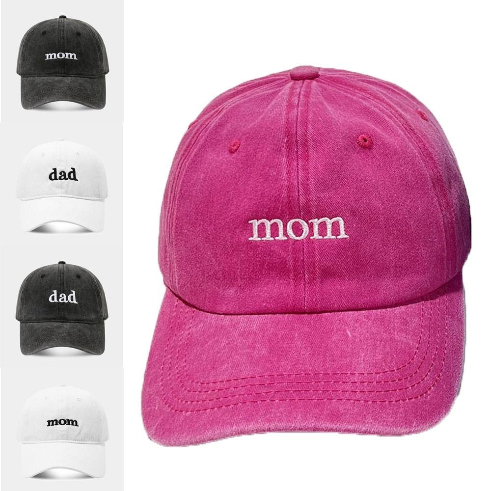 Регулируемая вышитая бейсболка папа мама солнцезащитные шляпы для мужчин и женщин