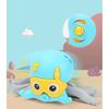 Осьминог Водные Игры Игрушка для Ванной для Младенцев и Малышей Плавающая и Ползающая Фиолетовый Синий Пластик
