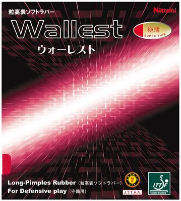 Настольный теннис Nittaku, Высокотонкое покрытие, Wallest, Шипы, NR-8558, Красное,