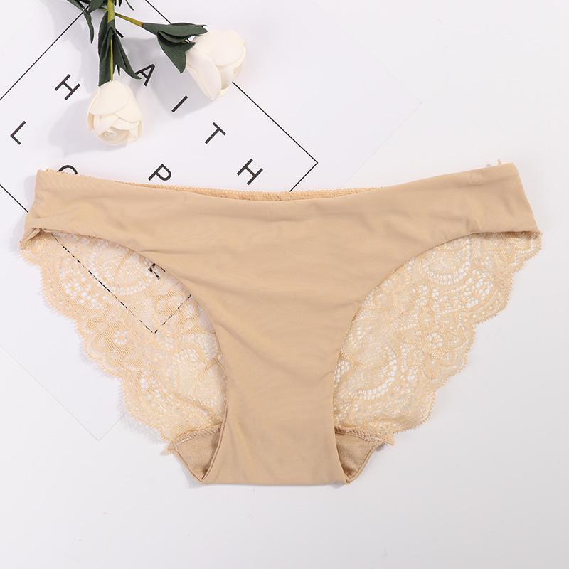 Women's Sexy Lace Panties Seamless Panty Briefs Underwear Breathable Hollow Triangle Underpants