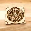 1/4Pcs Wooden Kinetic Coasters Farmhouse Rustic Heat-resistant Coffee Mug Cup
