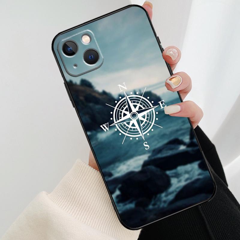 Карта Мира Компас Морской Чехол для Телефона Для iPhone 11 12 13 14 15 16 Pro Max Mini X XR XS Max Plus Чехол Funda