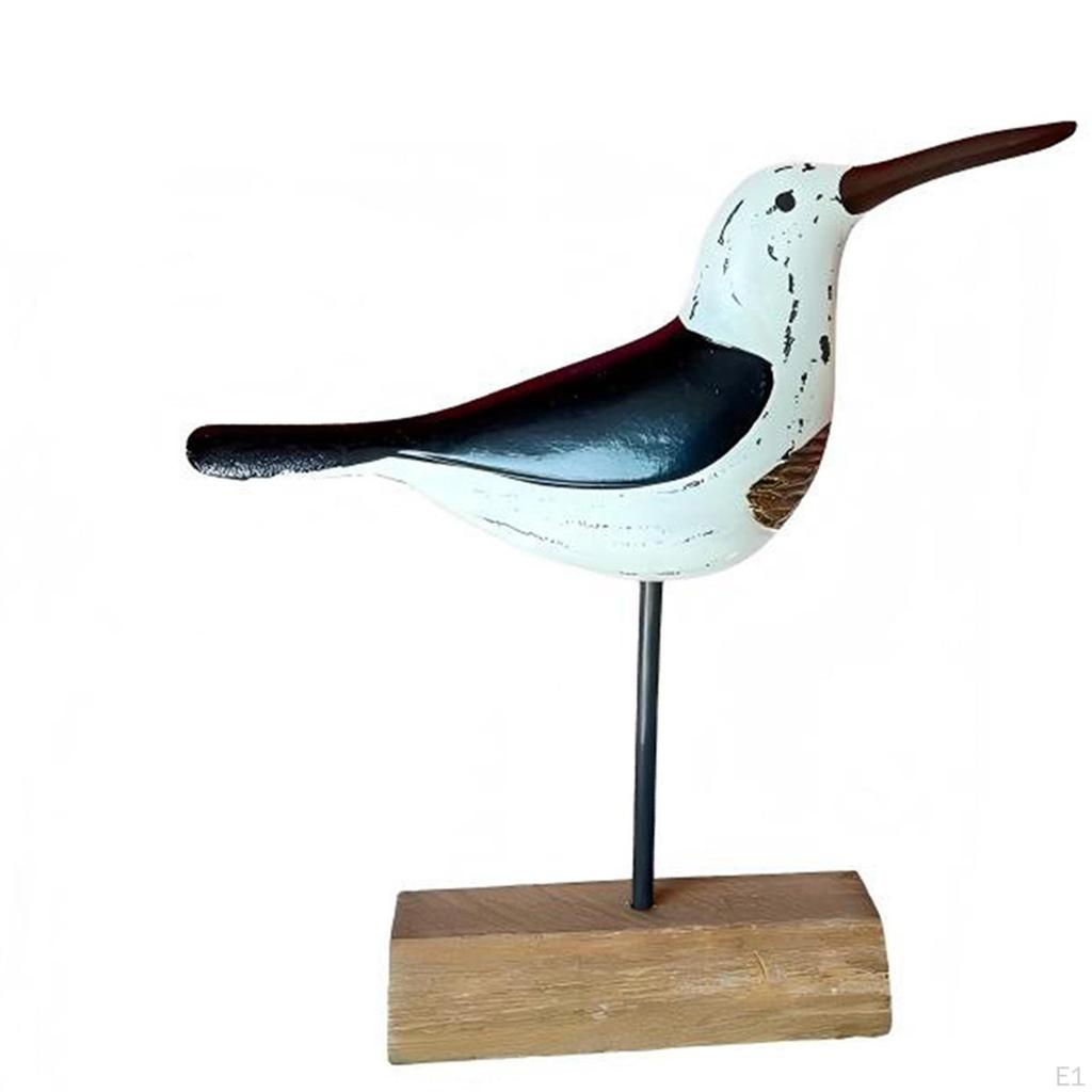 Деревянные Морские Птицы Декор Фигурки Птиц Средиземноморское Дерево Статуэтка Чайки Прибрежная для Балкона Внутри Помещения