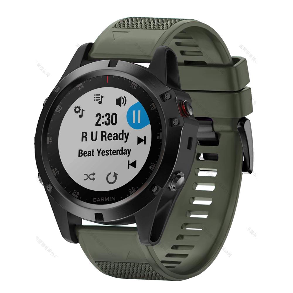Ремешок для умных часов Garmin Fenix ​​6 6S 6X 5X 5 5S 3 3HR Forerunner 935 945, быстросъемный силиконовый браслет