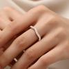 Small Wave Ring Women's Temperament Light Luxury Zircon Open Ring