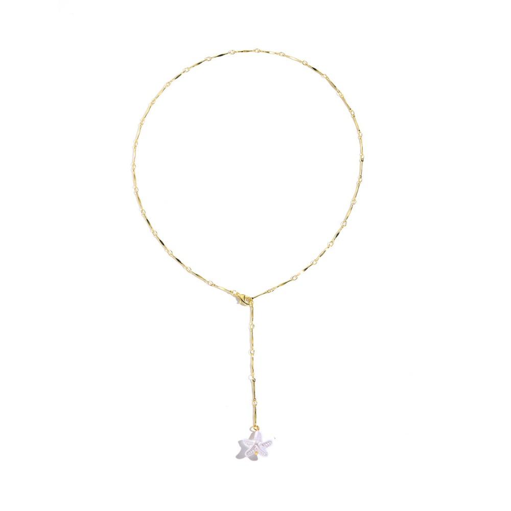 Handmade Sea Star Pendant Necklace Imitation Pearl Bohemian Shell Beads Necklace  Couple Gift