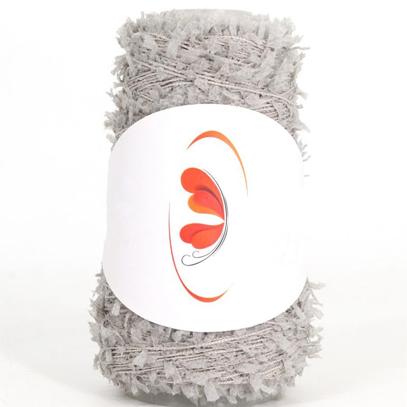 50G Rainbow Butterfly Paper Yarn Colorful Fancy Blend Partner Thread Hand Knitting Summer Baby Scarf Hat Doll Sweater Supplies