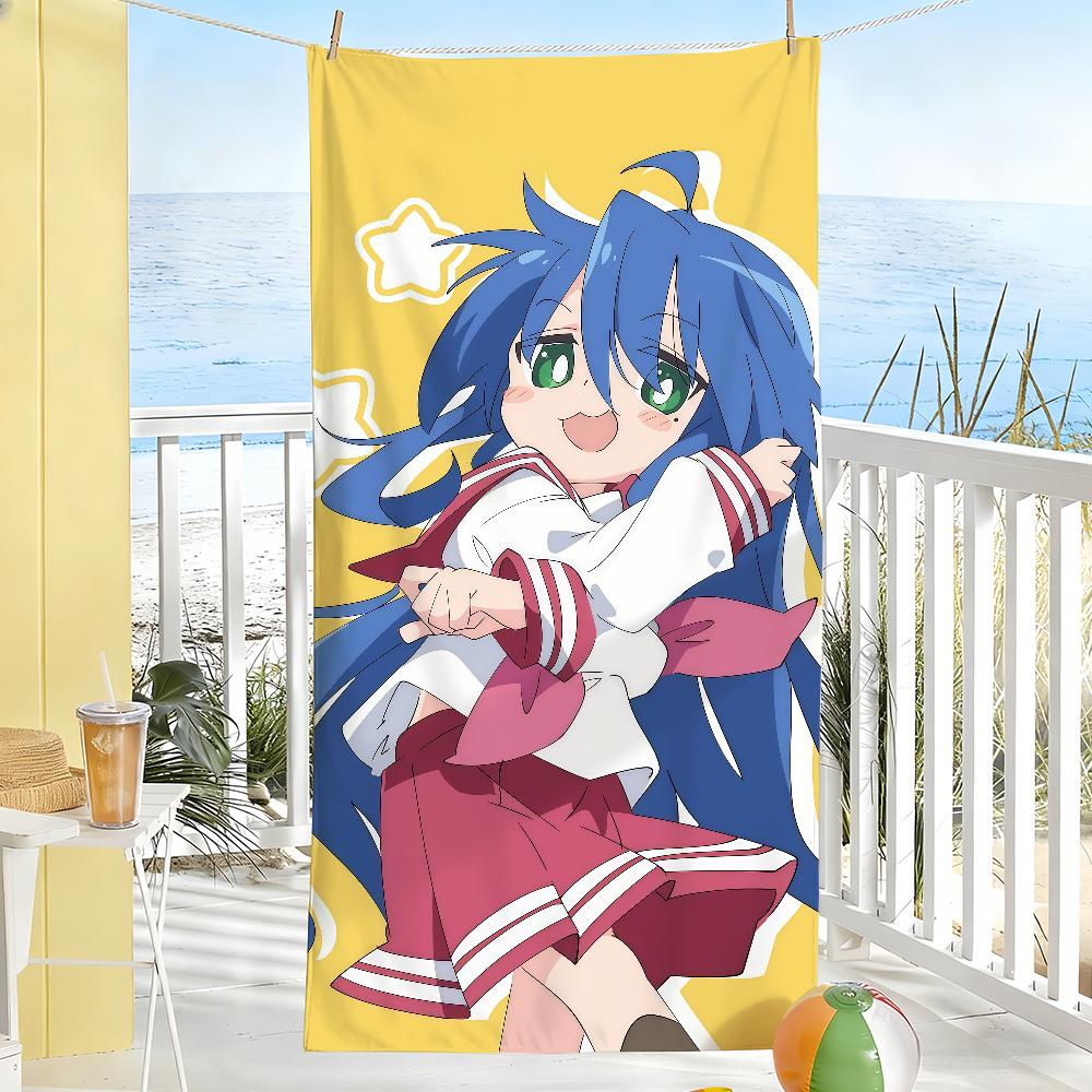 Милое аниме L-Lucky Star Полотенце Сушилка Банное Полотенце Применимо Для Легкого Плавания Кемпинга Йоги Пляжа Вне