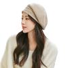Stretchy Fleece Beanie Hat Knitted Ladies Cap Winter Warm Women's Beret Cap  for Autumn and Winter