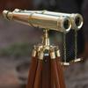 Nautical Brass 45.72 Cm Binocular Marine Telescope With Floor Tripod Stand Gift Home Decor Gift