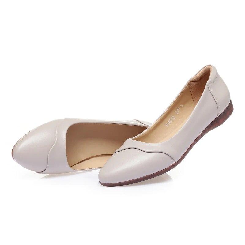 Women's Flat Shoes Large Size Mom Spring Shoes Casual Soft Sole Middle-aged Elderly Women's Shoes