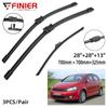 3 шт. щетки стеклоочистителя для VW Golf Plus 5M1 2005-2008 28 "28" 13 "подходят для переднего лобового стекла, щетки для окон, резак, аксессуары 2005 2006 2007 2008