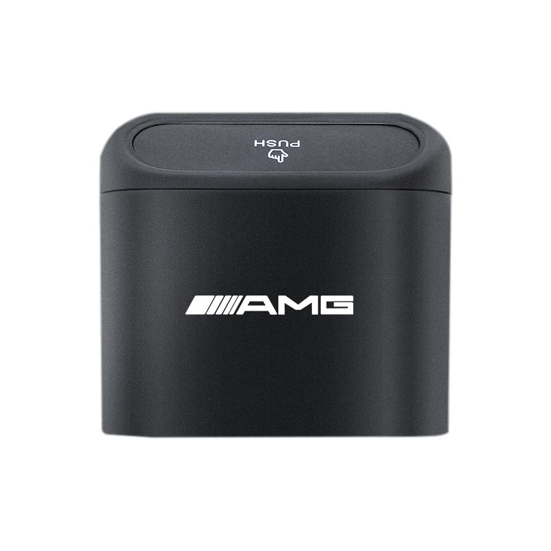 Car Hanging Storage Box ABS Pressing Type Trash Keychain For Mercedes Benz AMG A B C E G CLA W211 W203 W204 C260 E300L A200L BH1