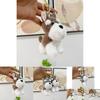 Cute Schnauzer Plush Keychain Soft Dog Stuffed Toy Bag Ornament