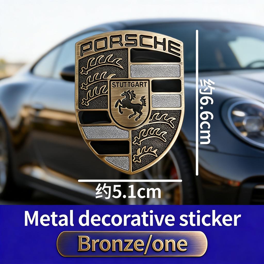 WIRP3 Car Front Hood Replacement Badge Modification Accessory For Porsche Cayenne Panamera Macan 911 Taycan Boxster Cayman 918 Pajun