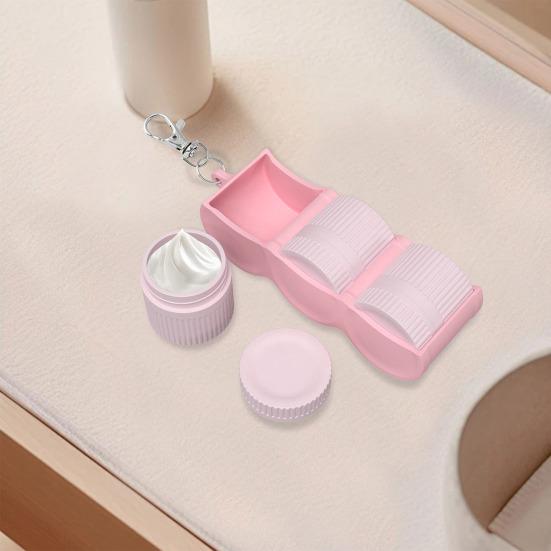 Silicone Cosmetic Packaging Box Set with Hanging Hole Leakproof Travel Toiletry Container for Skin Products Accessories