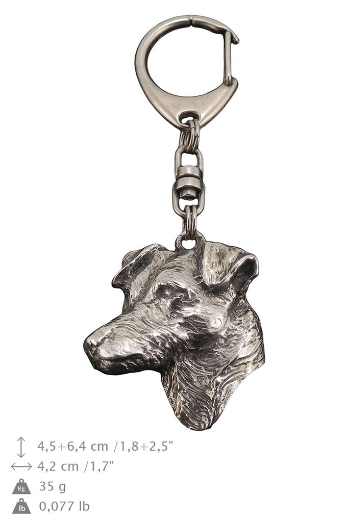 Джек-рассел-терьер - посеребренный брелок для ключей с собакой, украшение на сумочку, подвеска на рюкзак от бренда Art-Dog